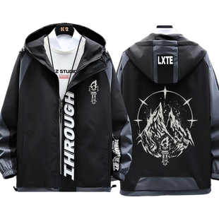 暗黑地牢steam游戏肉鸽克鲁苏风格周边连帽宽松夹克男春秋外套jl