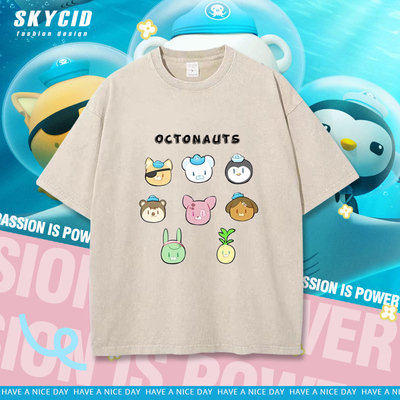 海底小纵队巴克队长复古水洗短袖