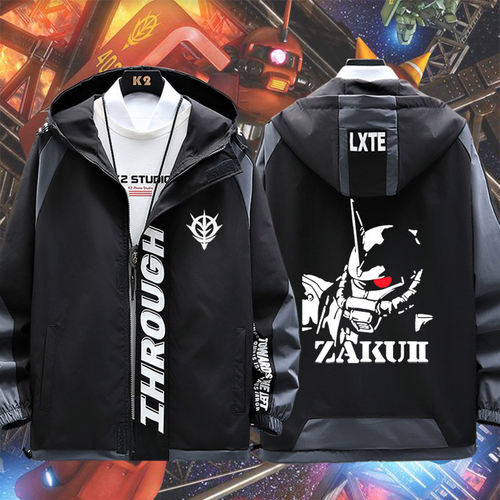 机动战士高达夏亚扎古吉恩军吉翁衣服男女生情侣夹克外套青少年ne