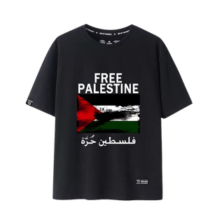 FREE PALESTINE自由巴勒斯坦青少年男生T恤纯棉短袖上衣服jl