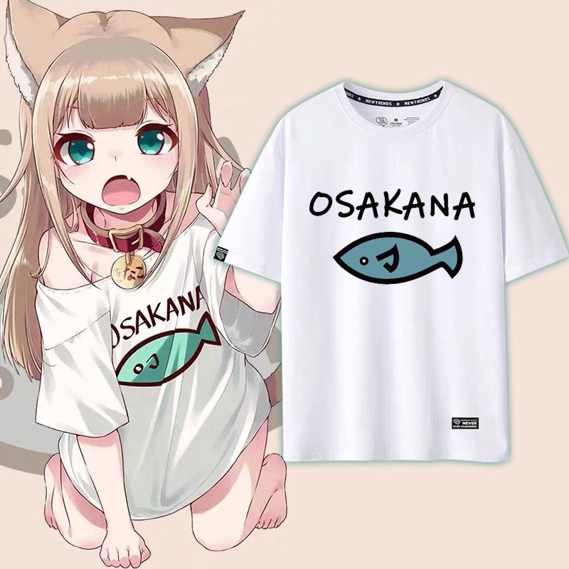 40元老师的猫娘衣服日系百搭短袖纯棉T恤动漫周边cos短袖男女zm