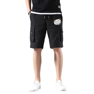 火影忍者手游决斗场表情挑衅摸头动漫周边裤子休闲工装短裤男士zm