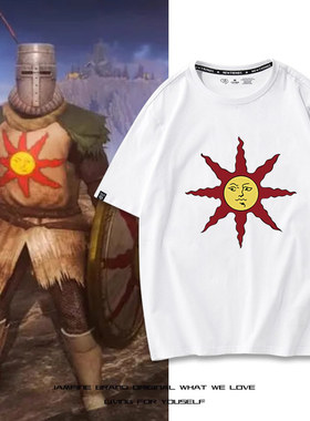 黑暗之魂三部曲太阳骑士同款短袖T恤游戏DarkSouls周边男女衣服jl