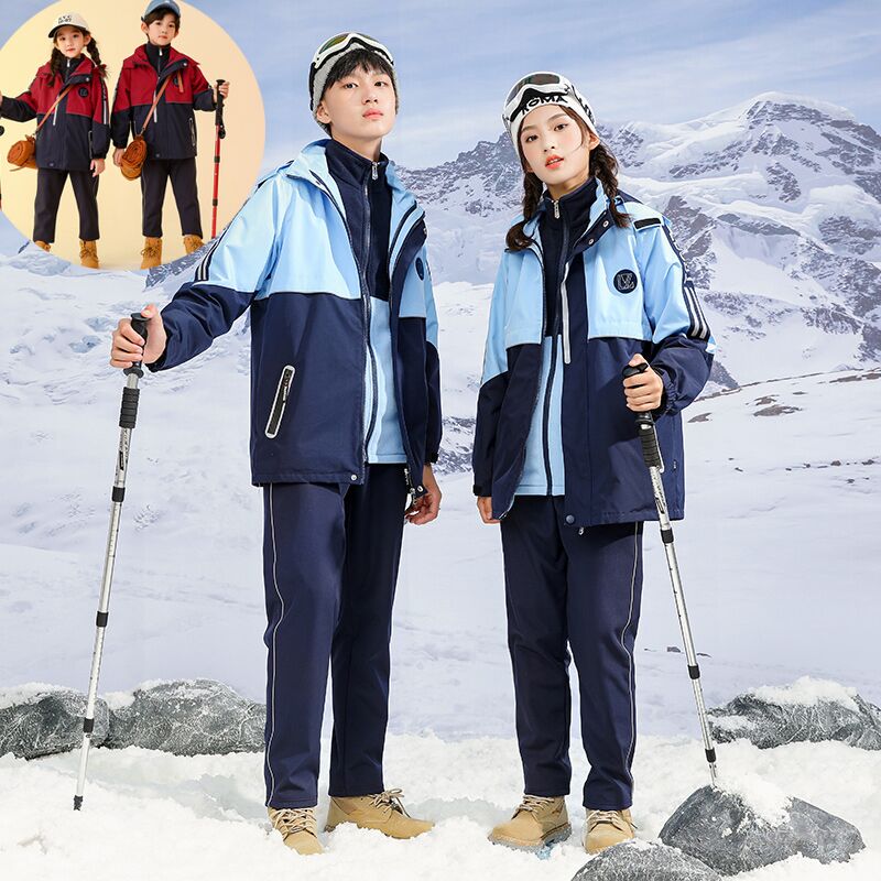 高中学生班服冲锋衣校服加绒