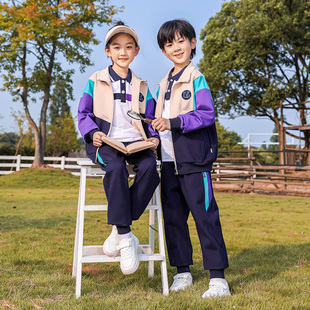 初中小学生校服春秋休闲运动三件套一二四六年级男女童班服幼儿园