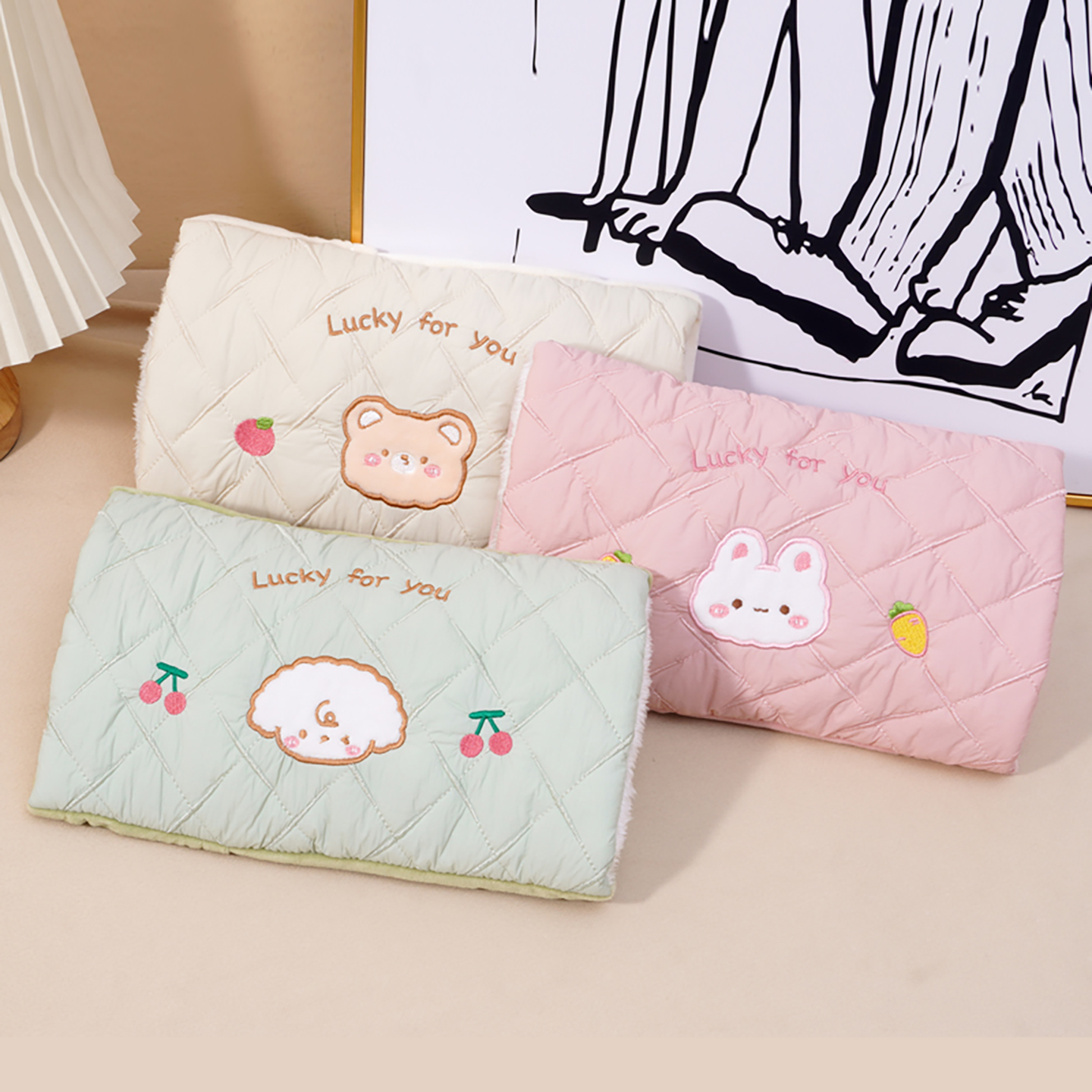 乐雪儿充电式热水袋女防爆暖手宝注水暖水袋毛绒可爱暖宝宝可拆洗