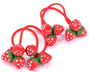 新款女儿童可爱小号发圈草莓发绳头绳扎头发橡皮筋小皮套发饰头饰