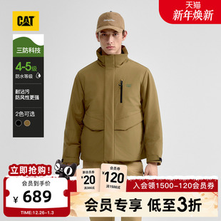 户外工装 男士 CAT卡特25秋冬新品 防风防水防污棉服外套 三防