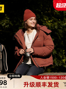 CAT卡特秋冬女士休闲时尚宽松版型短款保暖羽绒服商场同款