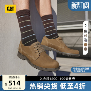男款 户外休闲鞋 时尚 日常通勤鞋 舒适低帮牛皮鞋 CAT卡特春季