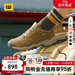 麂皮户外老爹鞋 CAT卡特26春季 运动透气舒适增高运动鞋 男士 新品