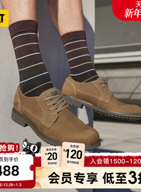 CAT卡特25秋冬新品男款时尚舒适低帮牛皮鞋日常通勤鞋户外休闲鞋