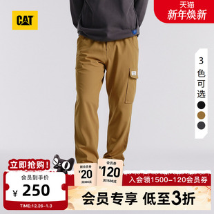 新品 松紧腰带萝卜裤 男士 长裤 休闲全棉复古风工装 CAT卡特25秋季