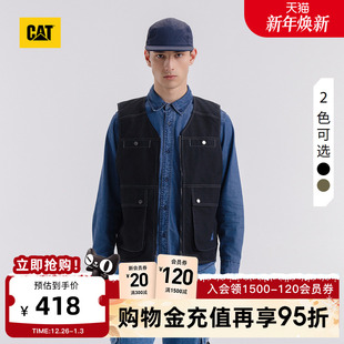 背心马甲商场同款 CAT卡特25秋冬新品 休闲复古工装 户外美式 男士