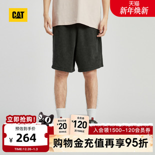 短裤 CAT卡特夏季 男户外休闲水洗抽绳设计直筒百搭休闲工装