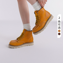 CAT卡特25秋季女士户外经典牛皮高帮厚底增高复古马丁靴户外女靴