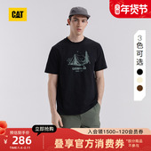 宽松T恤商场同款 CAT卡特25夏季 城市轻户外基础款 落肩袖 新品 男士