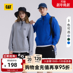 套头半开襟拉链情侣廓形卫衣 户外工装 CAT卡特25秋冬新品 男女同款
