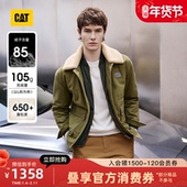 羽绒服商场同款 CAT卡特25秋季 休闲羊羔绒翻领短款 工装 男士 新品
