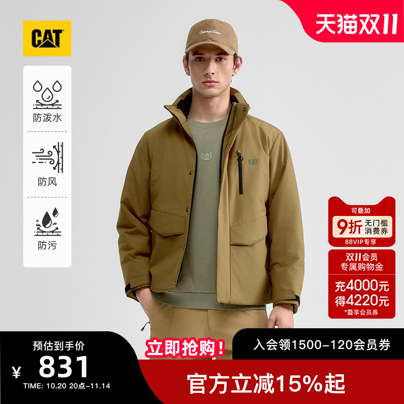 【三防】CAT卡特25秋季新品男士户外工装防风防水防污棉服外套