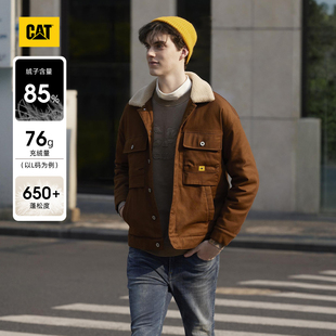 【好物体验专享】CAT卡特25秋新品男士户外工装风格短款羽绒服