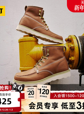 CAT卡特新款男鞋复古单鞋户外时尚休闲潮流百搭高帮工装靴