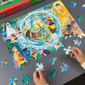 西游记儿童拼图6岁以上8一10岁进阶7男女孩益智100 200片国潮玩具