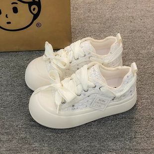 奶呼呼厚底小白鞋 丑萌大头面包潮 子女2025春新款 韩系运动休闲板鞋