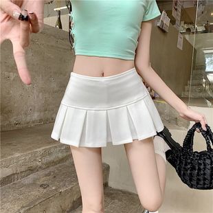 美式 超短纯欲性感低腰女辣妹防走光短裙运动网球a字迷你m百褶裙子