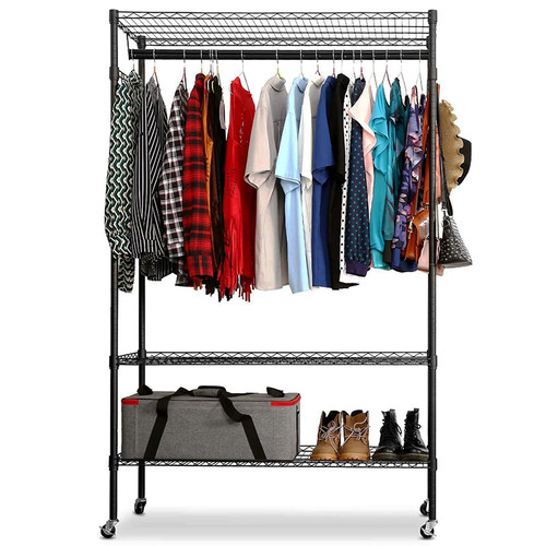 广佛顺3层挂衣架服装收纳架