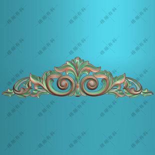 精雕图卷草欧式洋花镂空杨花倒三角对称门上中花石雕图B1长条洋花