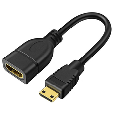 Кабель HDMI 迷你minihdmi转hdmi母头高清线1.4转换器投屏笔记本单反相机电脑电视显示器转接头尼康佳能dv索尼hdml