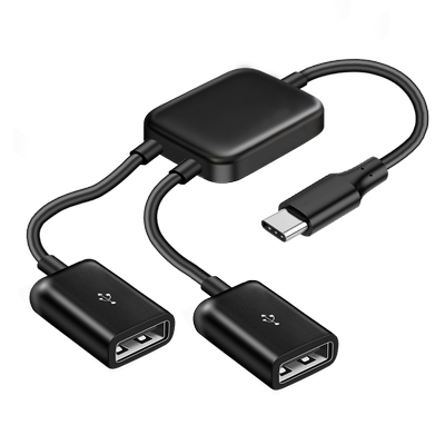 Type-c一拖二双口USB母座