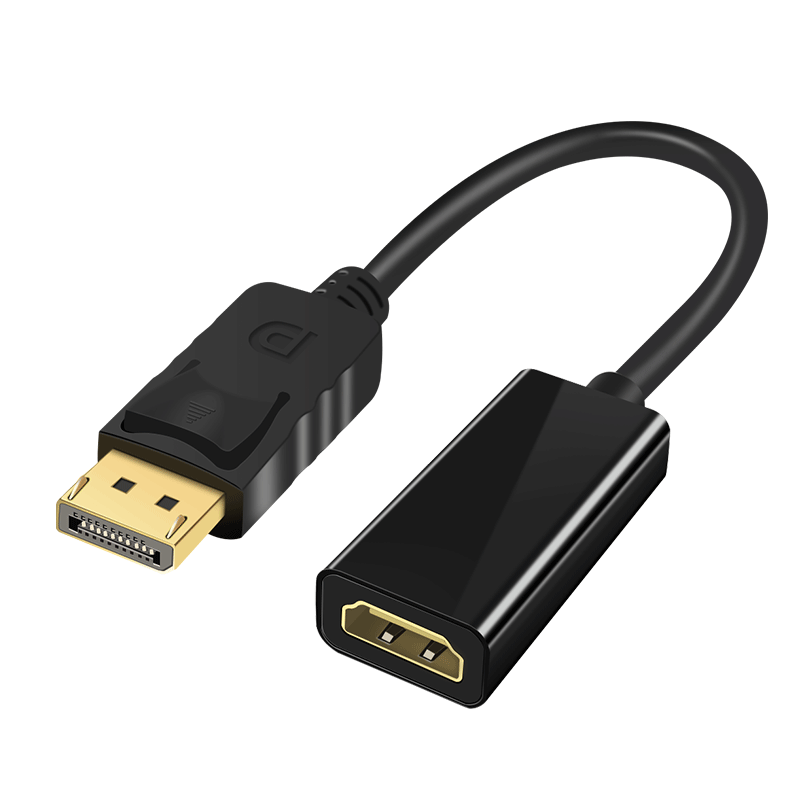 适用于DP转HDMI母口转接头线接口1.4高清连接线台式电脑主机转换器显示器电视显卡七彩虹华硕微星