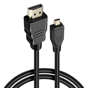 适用于Micro HDMI转HDMI高清数据线转接头单反相机微单笔记本电脑投影仪树莓派尼康佳能索尼摄像机转换器电视