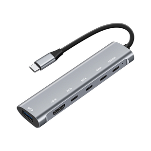 多合TypeC拓展坞USB扩展otg转接头PD充电tpc转换器hdmi投屏C口耳机王座适用华为苹果小米手机平板电脑笔记本