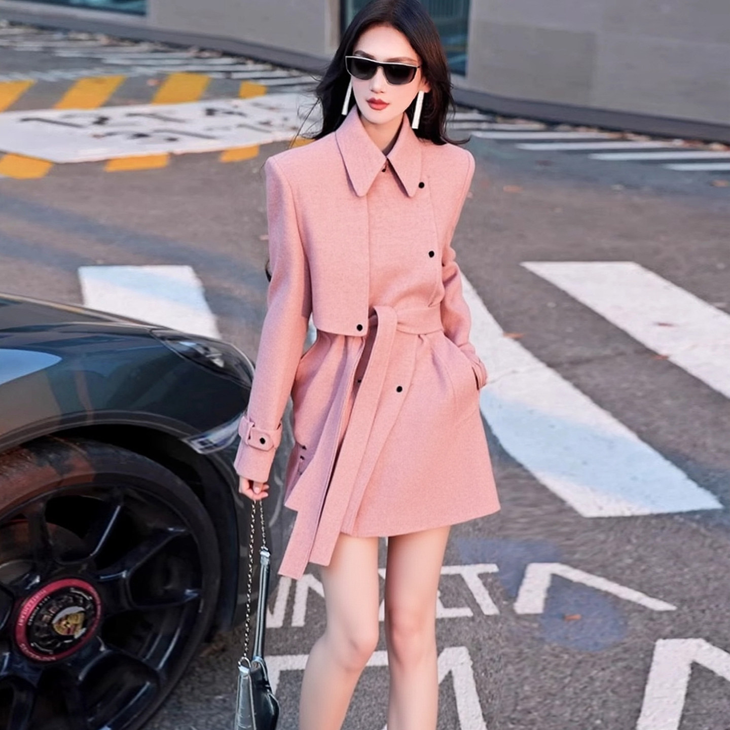 减龄气质洋气毛呢大衣女冬装