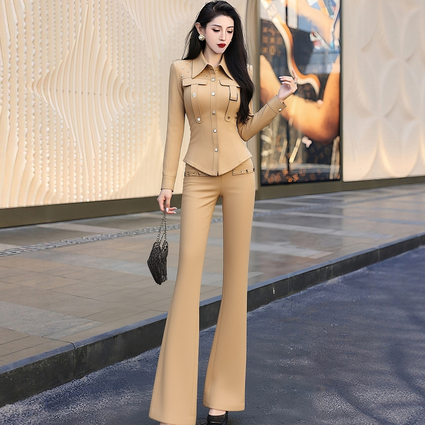 高级感麂皮绒气质时尚套装