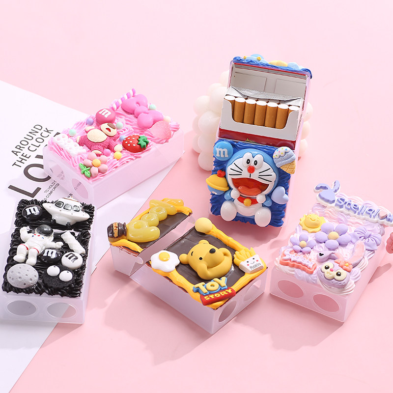 diy烟盒套手工制作奶油胶烟盒材料包粗烟细烟女士可爱送男友礼物