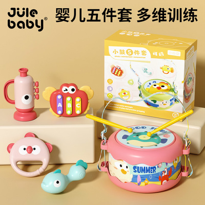 儿童手拍鼓婴儿玩具宝宝敲打小鼓6个月以上拍拍鼓奥尔夫打击乐器3