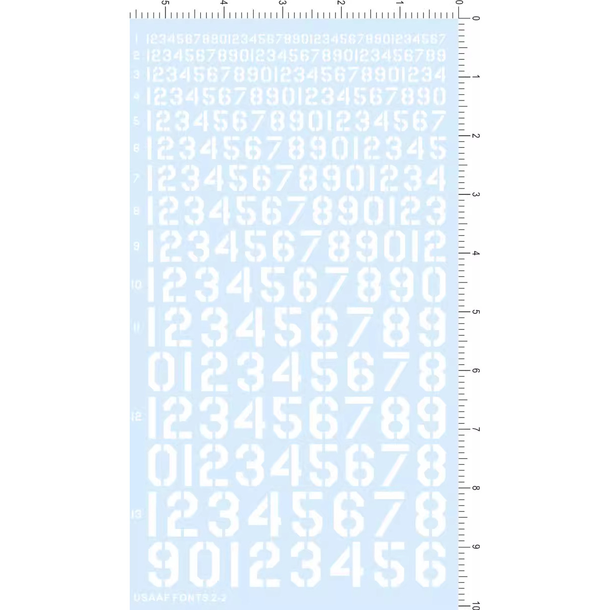 军数字USSAAF模型水贴纸
