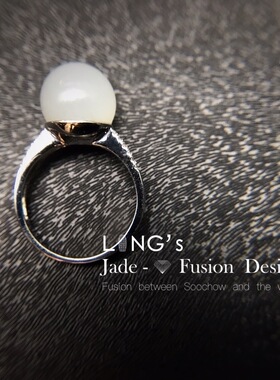 吉祥玉易坊18k白金钻石籽料圆珠