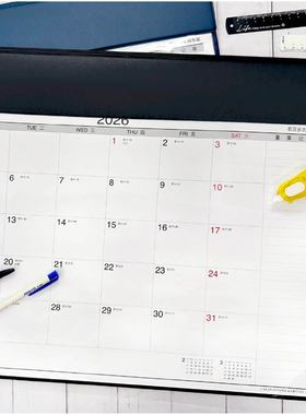 新款台湾四季2026年桌面日历垫摆件B3四开大号记事备忘录月历行事历B4八开简约创意办公室工作日程计划表吊历