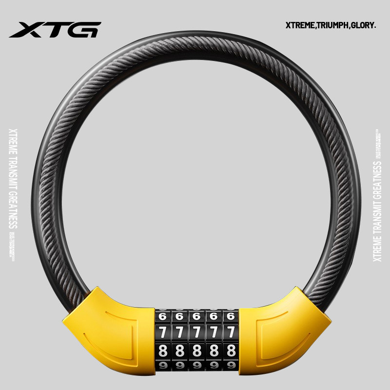 迅霆自行车锁防盗锁u型密码锁山地车挂锁电动车车锁单车锁环形锁