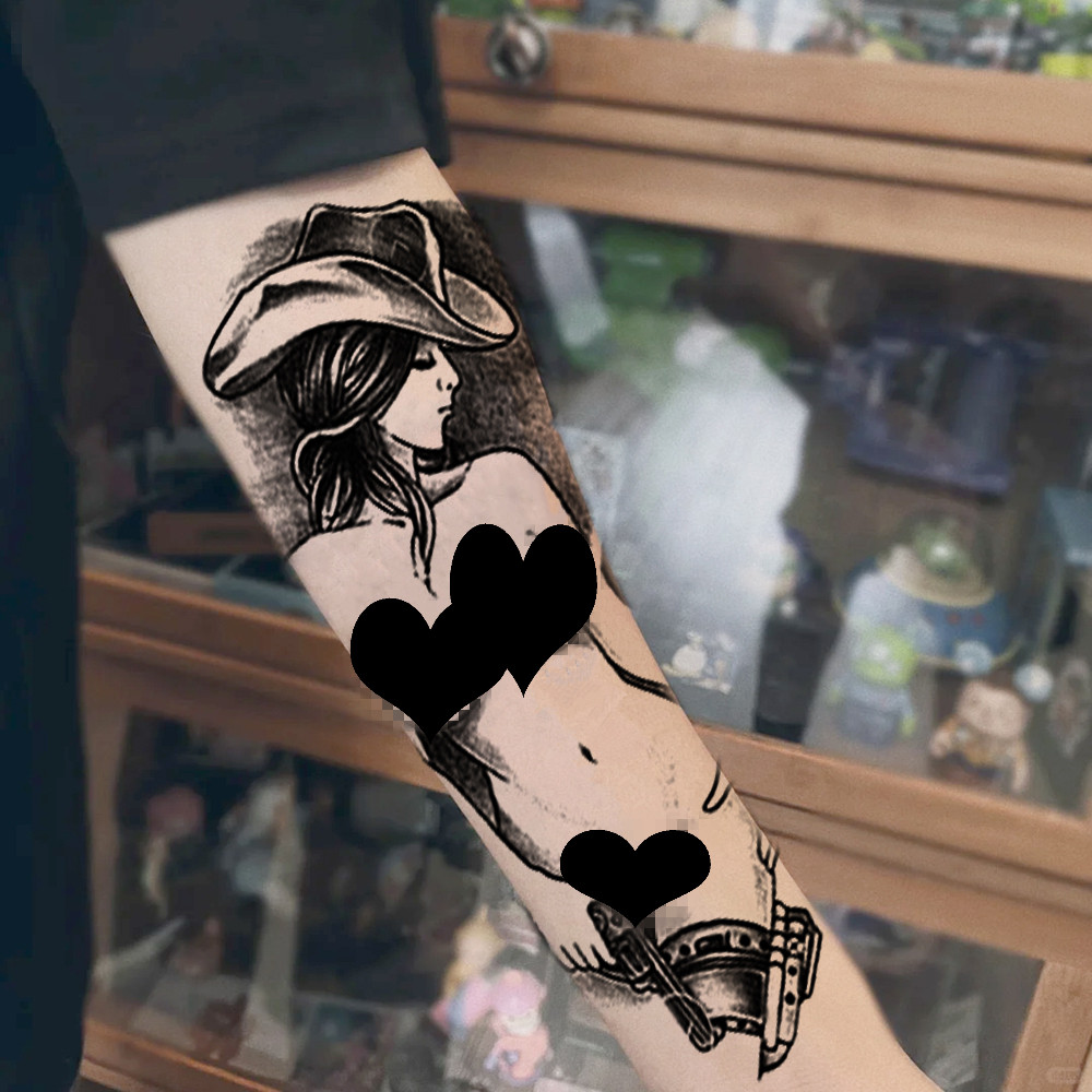 防水纹身贴 性感美女 般若艺妓 男女 逼真花臂 手臂 持久仿真刺青
