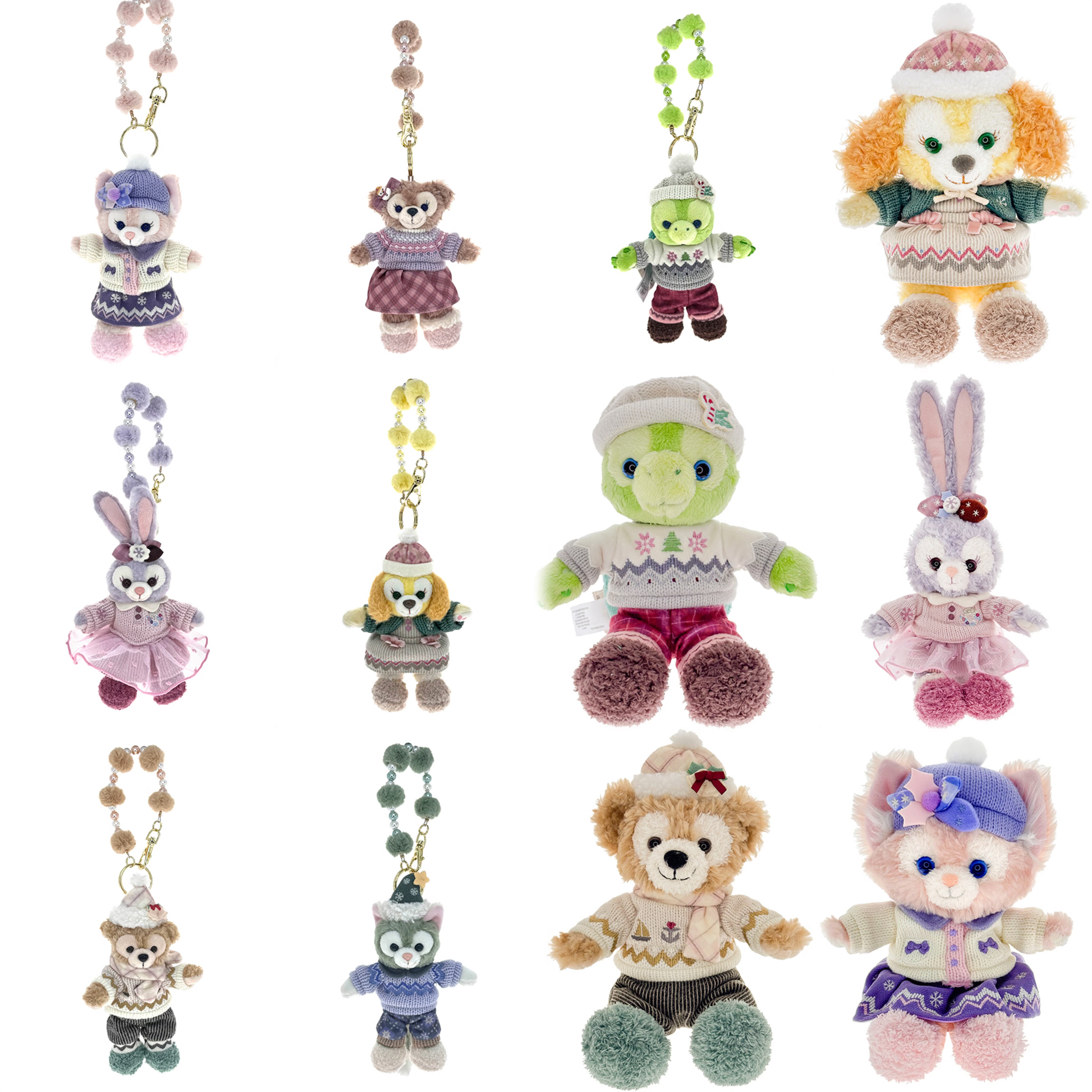 香港迪士尼 冬日圣诞派对玲娜贝儿可琦安Olu毛绒公仔挂件钥匙扣