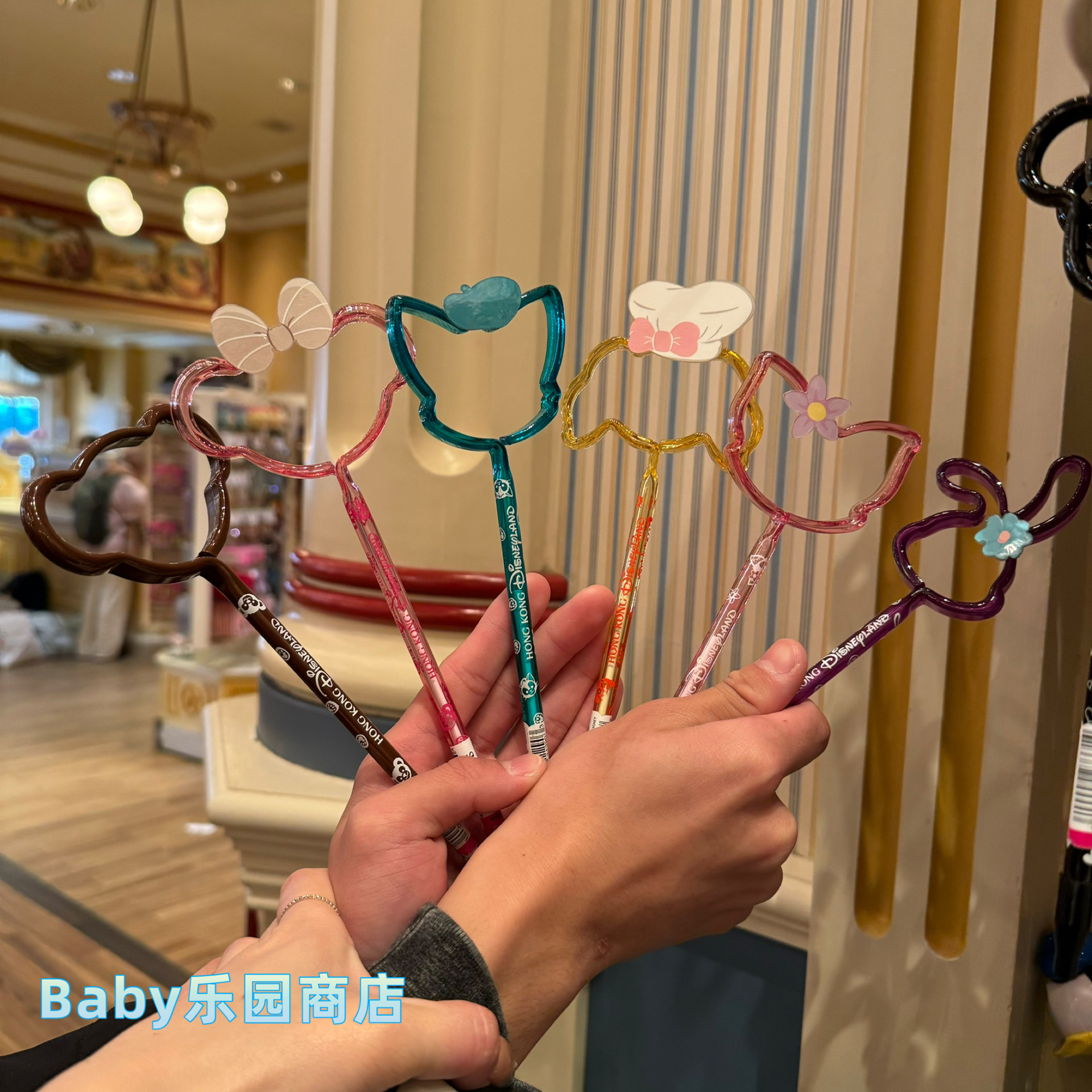 香港迪士尼玲娜贝儿星黛露可琦安雪莉玫卡通图案大头圆珠笔黑色,文具电教/文化用品/商务用品,圆珠笔,淘宝优惠券,粉丝福利购,淘宝优惠卷