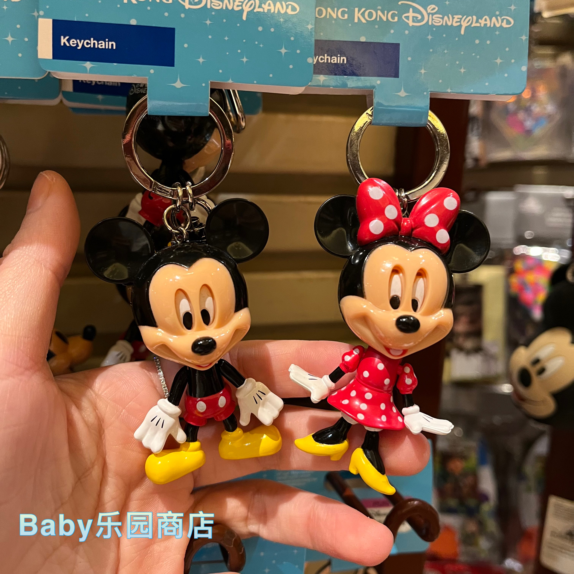 Disney香港米奇塑料钥匙扣