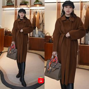 65S005A 立体裁剪羊绒大衣 设计总监然姐