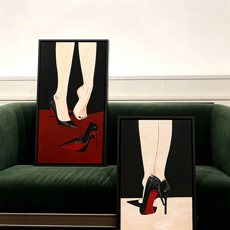 美丽的勋章》小众艺术抽象人物包豪斯客厅装饰画现代卧室玄关挂画